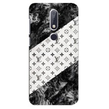 Чехол Стиль Louis Vuitton на Nokia 6.1 Plus (LV на белом)