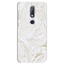 Мраморный чехол на Nokia 6.1 Plus (VPrint) – Белый мрамор