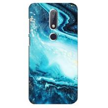 Мраморный чехол на Nokia 6.1 Plus (VPrint) – Голубой мрамор