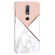 Мраморный чехол на Nokia 6.1 Plus (VPrint) – Тройной мрамор