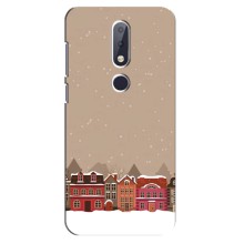Новогодние, Праздничные Чехлы для Nokia 6.1 Plus - 2024 год (Зимний город)