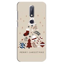 Рождественские Чехлы для Nokia 6.1 Plus (VPrint) (Merry Christmas)