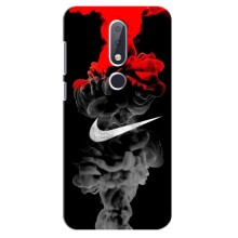 Силиконовый Чехол на Nokia 6.1 Plus с картинкой Nike (Nike дым)
