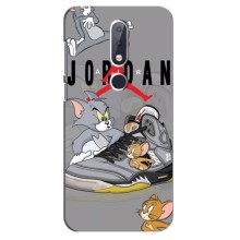 Силиконовый Чехол Nike Air Jordan на Нокиа 6.1 Плюс (Air Jordan)