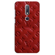 Текстурный Чехол Louis Vuitton для Нокиа 6.1 Плюс – Красный ЛВ