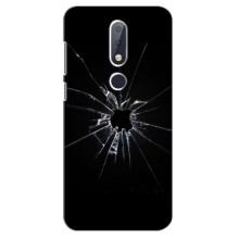 Текстурный Чехол для Nokia 6.1 Plus (Биток стекло)