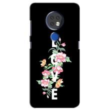 Чехлы для любимой на Нокіа 6.2 (2019) (VPrint) (Квіти LOVE)