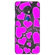 Чехлы для любимой на Нокіа 6.2 (2019) (VPrint) (Pink hearts)