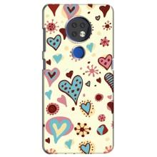 Чехлы для любимой на Нокіа 6.2 (2019) (VPrint) (Сердечки)