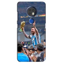 Чехлы Лео Месси Аргентина для Nokia 6.2 (2019) (Месси король)