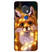 Чохли з картинкою Лисичка для Nokia 6.2 (2019) (VPrint) (Лисичка в гірляндах)