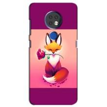 Чохли з картинкою Лисичка для Nokia 6.2 (2019) (VPrint) (Лиса з трояндою)