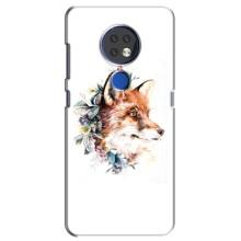 Чохли з картинкою Лисичка для Nokia 6.2 (2019) (VPrint) (Лиса в квітах)