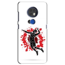 Чохли з прінтом Спортивна тематика для Nokia 6.2 (2019) – Волейболіст