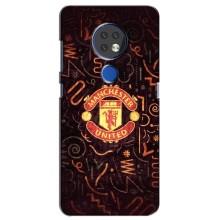Чохол Манчестер Юнайтед для Нокіа 6.2 (2019) (AlphaPrint) (емблема МЮ)