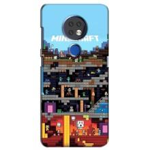 Чохол Майнкрафт на Nokia 6.2 (2019) (AlphaPrint) Minecraft (фон Minecraft)