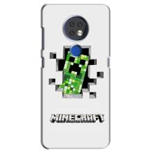 Чохол Майнкрафт на Nokia 6.2 (2019) (AlphaPrint) Minecraft (кріпер Майнкрафт)