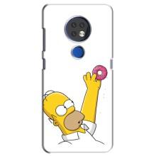 Чjхол з Сімпсонами для Nokia 6.2 (2019) (VPrint) (Гомер з пончиком)