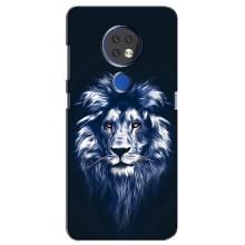 Чохол з картинкою ЛЕВ для Nokia 6.2 (2019) (VPrint) (Синій Лев)