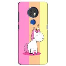 Чехол Unicorn на Nokia 6.2 (2019) (Радужный Единорог)