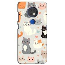 Чехол с рисунком кот на Nokia 6.2 (2019) – Коллаж котов
