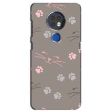 Чехол с рисунком кот на Nokia 6.2 (2019) – Лапы и усы