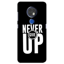 Силиконовый Чехол на Nokia 6.2 (2019) с картинкой Nike – Never Give UP