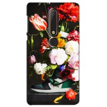 Бренднові Чохли для Nokia 6 2018 - (PREMIUMPrint) – Nike цветы