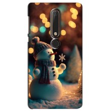 Чехлы на Новый Год Nokia 6 2018 – Снеговик праздничный