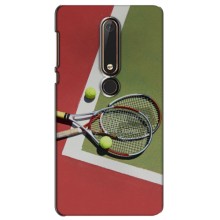 Чехлы с принтом Спортивная тематика для Nokia 6 2018 – Ракетки теннис