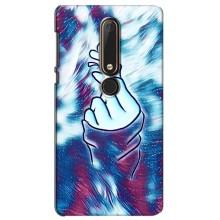 Чехол с принтом для Nokia 6 2018 (AlphaPrint - Знак сердечка)