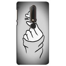 Чехол с принтом для Nokia 6 2018 (AlphaPrint - Знак сердечка)