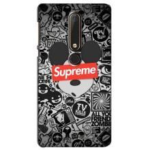 Чехол с Брендами одежды на Нокиа 6 (2018) – Supreme Маус