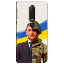 Чехол для Nokia 6 2018 (AlphaPrint - с принтом Зеленского) – Зеленский солдат