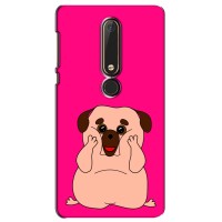 Чехол (ТПУ) Милые собачки для Nokia 6 2018 (Веселый Мопсик)