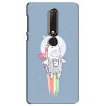 Чехол Unicorn на Nokia 6 2018 (Единорог космонавт)