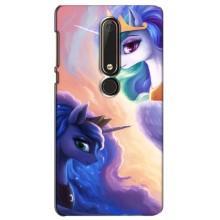 Чехол Unicorn на Nokia 6 2018 (Единорожки на тучках)