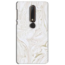 Мраморний чехол на Nokia 6 2018 (VPrint) (Білий мрамор)