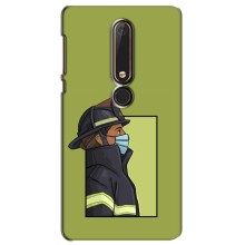 Силиконовый бампер (Работники) на Nokia 6 2018 – Пожарник