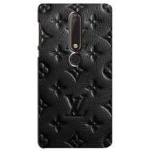 Текстурный Чехол Louis Vuitton для Нокиа 6 (2018) (Черный ЛВ)