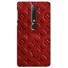Текстурный Чехол Louis Vuitton для Нокиа 6 (2018) – Красный ЛВ