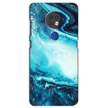 Мраморний чехол на Nokia 7.2 (VPrint) (Блакитний мрамор)