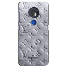Текстурный Чехол Louis Vuitton для Нокиа 7.2 (Белый ЛВ)