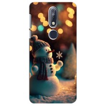 Чехлы на Новый Год Nokia 7 2018, 7.1 (Снеговик праздничный)