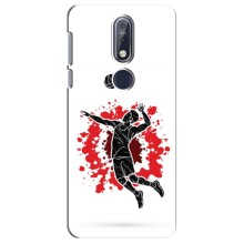 Чохли з прінтом Спортивна тематика для Nokia 7 2018, 7.1 – Волейболіст