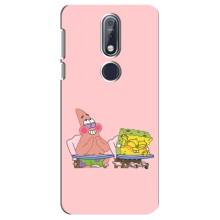 Чехол Губка Боб для Нокиа 7 2018, 7.1 – За партой