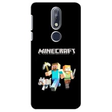 Чехол Майнкрафт на Nokia 7 2018, 7.1 (AlphaPrint) Minecraft (герои Minecraft)