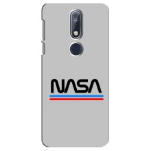 Силиконовый бампер с принтом "Наса" на Nokia 7 2018, 7.1 (Наса)