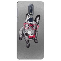 Чехол (ТПУ) Милые собачки для Nokia 7 2018, 7.1 – Бульдог в очках