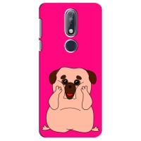 Чехол (ТПУ) Милые собачки для Nokia 7 2018, 7.1 – Веселый Мопсик